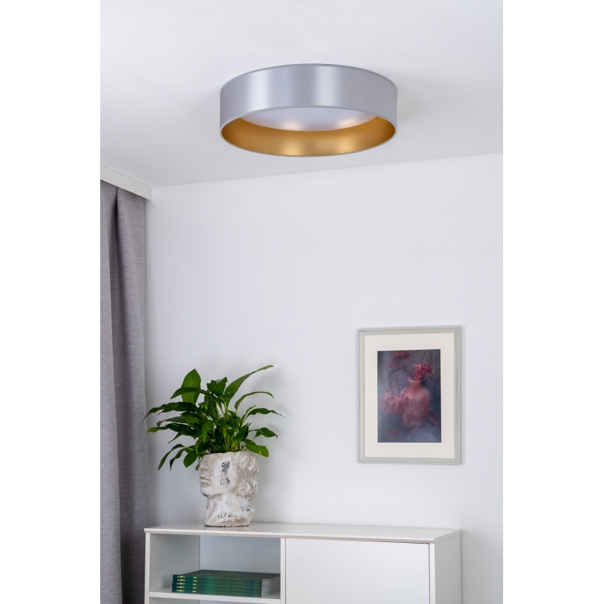 Duolla - LED Plafondlamp ROLLER LED/24W/230V diameter 45 cm zilver/goud