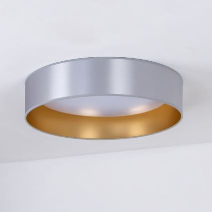 Duolla - LED Plafondlamp ROLLER LED/24W/230V diameter 45 cm zilver/goud