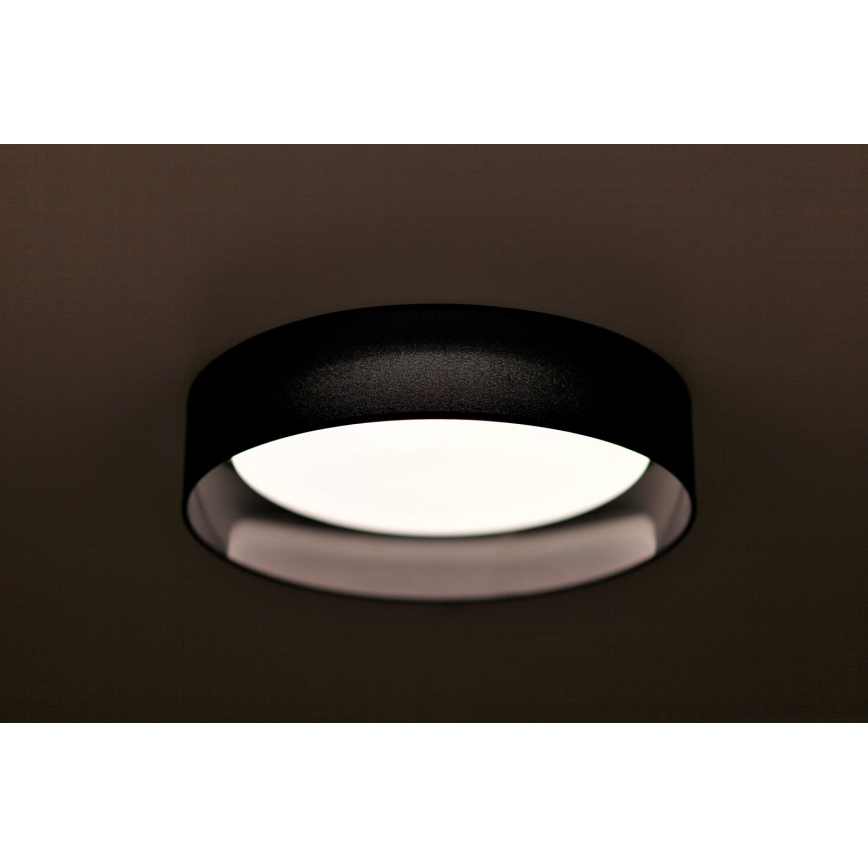 Duolla - LED Plafondlamp ROLLER LED/24W/230V diameter 45 cm zwart