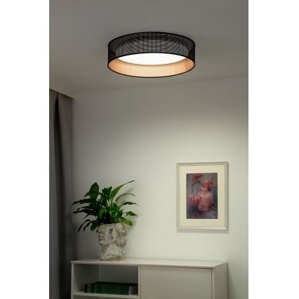Duolla - LED Plafondlamp ROLLER LED/24W/230V diameter 45 cm zwart/koper