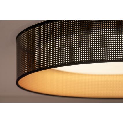 Duolla - LED Plafondlamp ROLLER LED/24W/230V diameter 45 cm zwart/koper