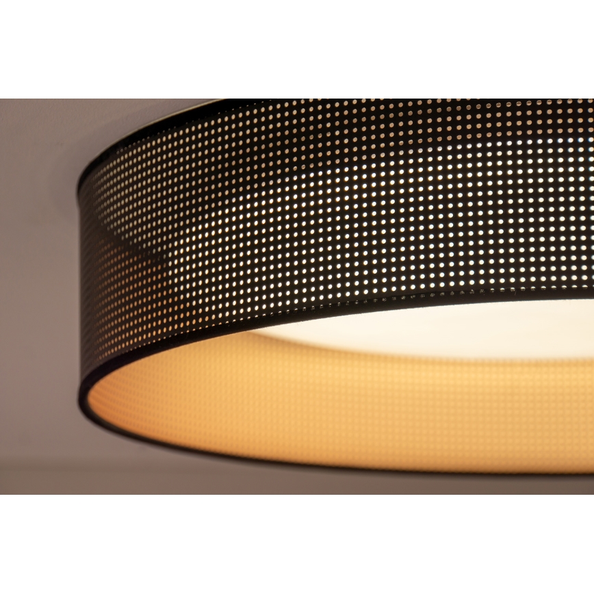 Duolla - LED Plafondlamp ROLLER LED/24W/230V diameter 45 cm zwart/koper