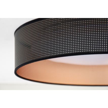 Duolla - LED Plafondlamp ROLLER LED/24W/230V diameter 45 cm zwart/koper