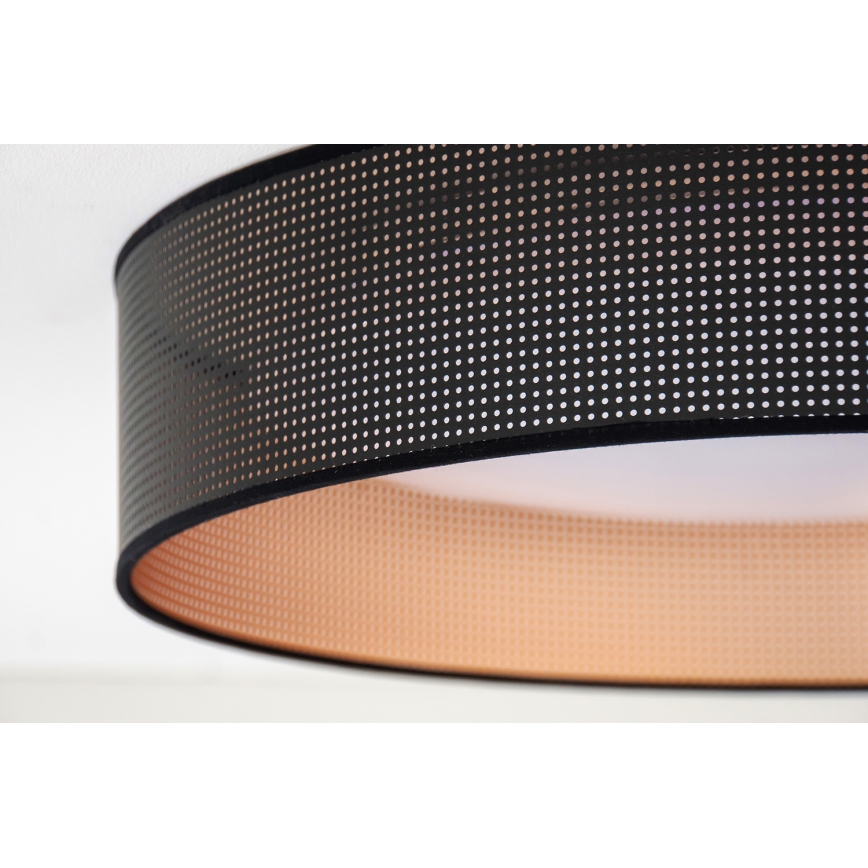 Duolla - LED Plafondlamp ROLLER LED/24W/230V diameter 45 cm zwart/koper
