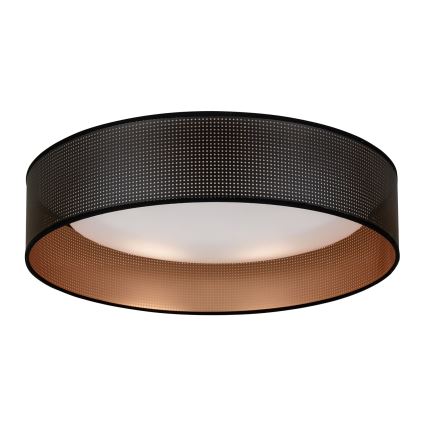 Duolla - LED Plafondlamp ROLLER LED/24W/230V diameter 45 cm zwart/koper