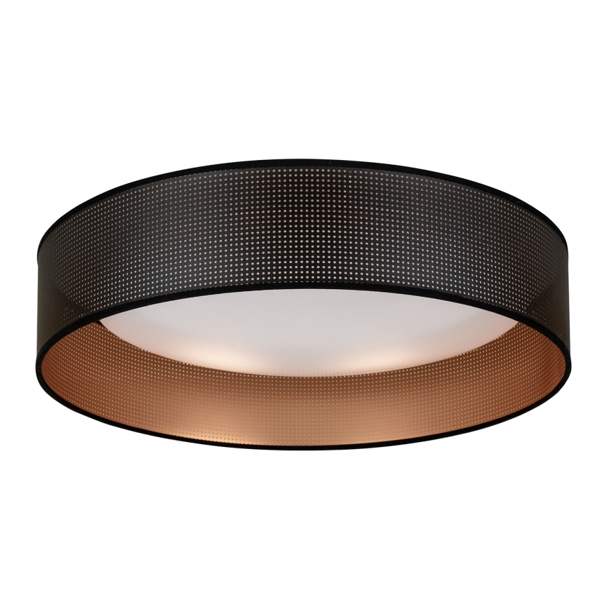 Duolla - LED Plafondlamp ROLLER LED/24W/230V diameter 45 cm zwart/koper