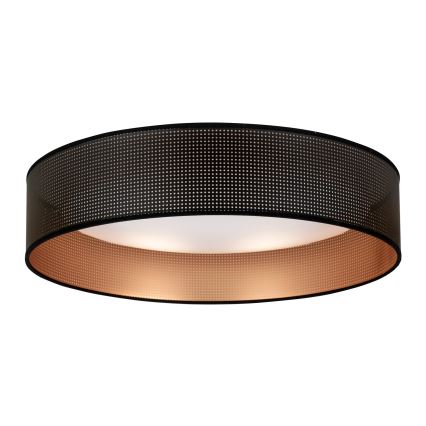 Duolla - LED Plafondlamp ROLLER LED/24W/230V diameter 45 cm zwart/koper