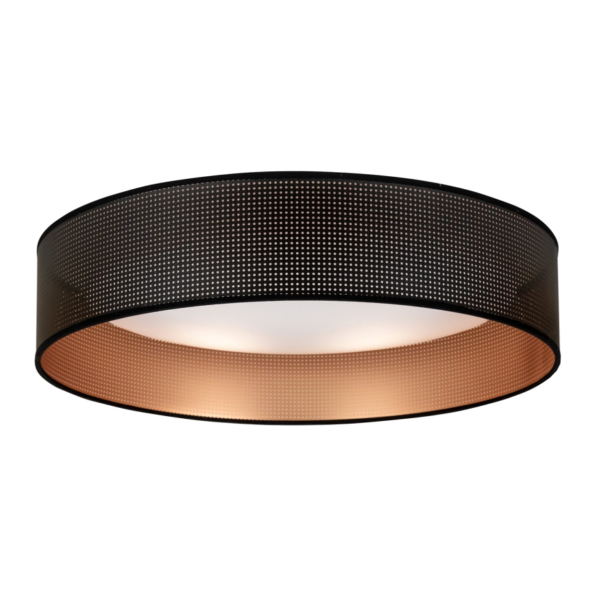 Duolla - LED Plafondlamp ROLLER LED/24W/230V diameter 45 cm zwart/koper
