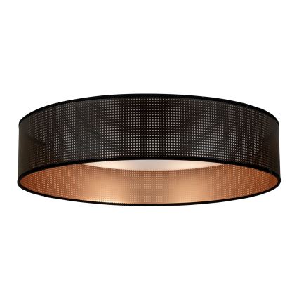 Duolla - LED Plafondlamp ROLLER LED/24W/230V diameter 45 cm zwart/koper