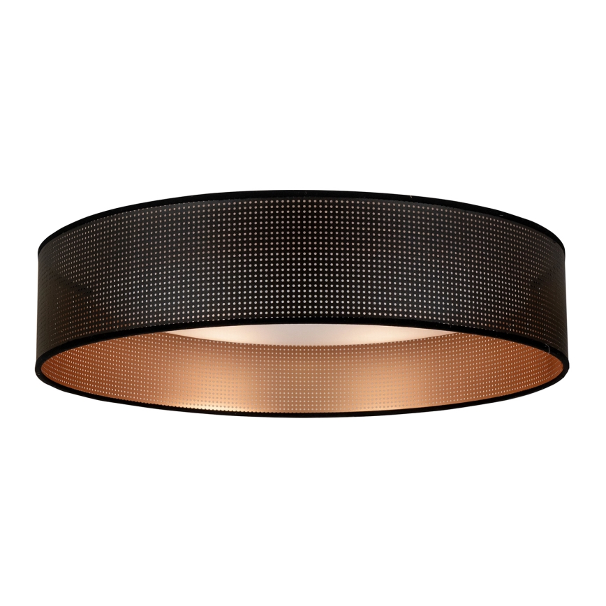 Duolla - LED Plafondlamp ROLLER LED/24W/230V diameter 45 cm zwart/koper