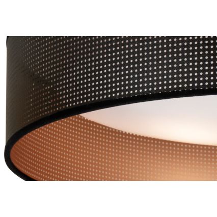 Duolla - LED Plafondlamp ROLLER LED/24W/230V diameter 45 cm zwart/koper