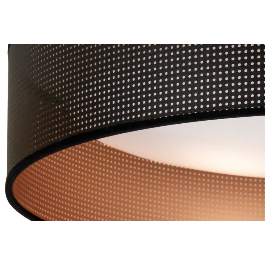 Duolla - LED Plafondlamp ROLLER LED/24W/230V diameter 45 cm zwart/koper