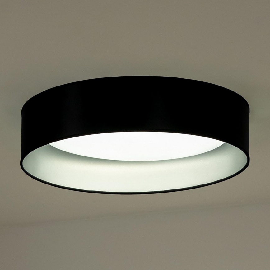Duolla - LED Plafondlamp ROLLER LED/24W/230V diameter 45 cm zwart/zilver