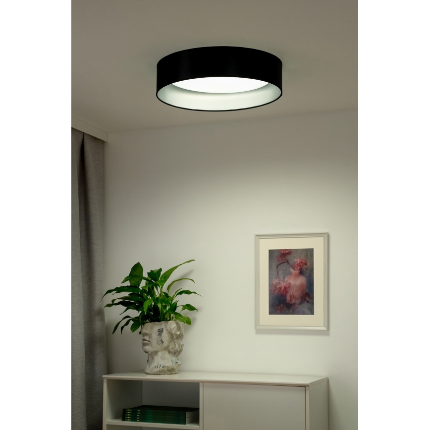 Duolla - LED Plafondlamp ROLLER LED/24W/230V diameter 45 cm zwart/zilver