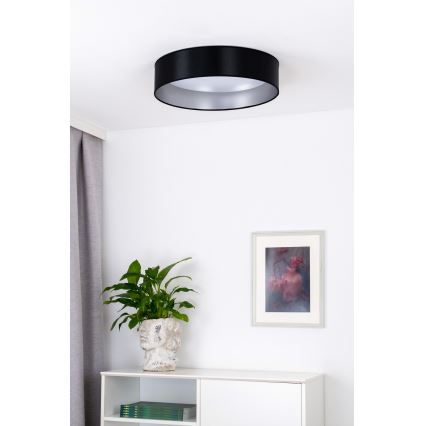 Duolla - LED Plafondlamp ROLLER LED/24W/230V diameter 45 cm zwart/zilver