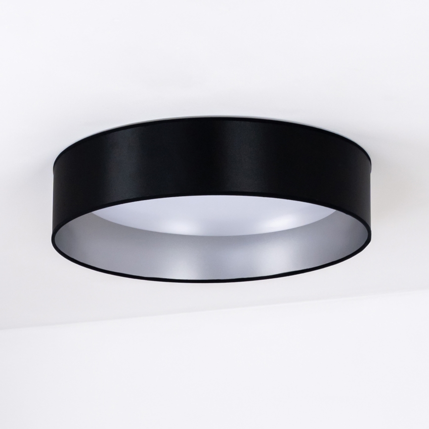 Duolla - LED Plafondlamp ROLLER LED/24W/230V diameter 45 cm zwart/zilver