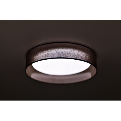 Duolla - LED Plafondlamp ROLLER LED/24W/230V donker diameter 45 cm bruin