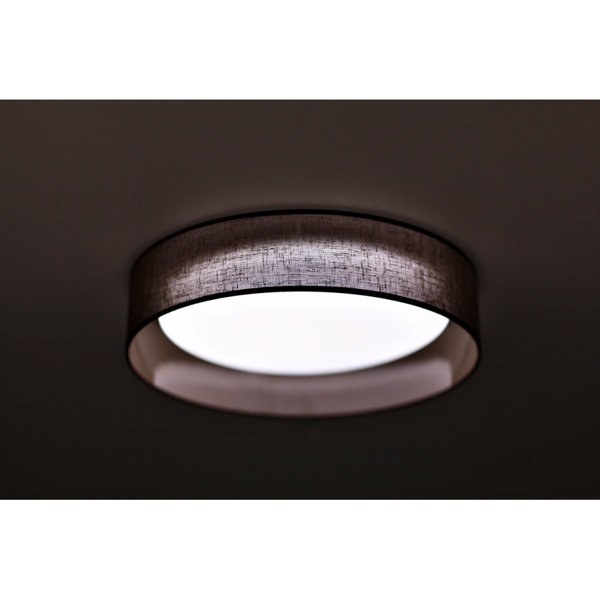 Duolla - LED Plafondlamp ROLLER LED/24W/230V donker diameter 45 cm bruin