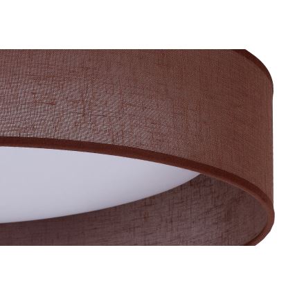 Duolla - LED Plafondlamp ROLLER LED/24W/230V donker diameter 45 cm bruin