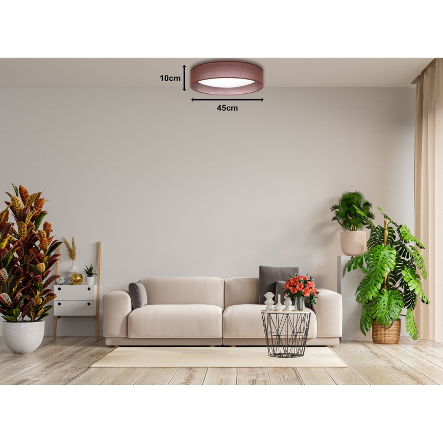 Duolla - LED Plafondlamp ROLLER LED/24W/230V donker diameter 45 cm bruin