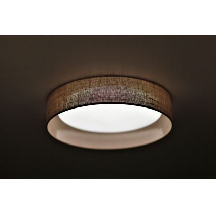 Duolla - LED Plafondlamp ROLLER LED/24W/230V lamp diameter 45 cm bruin