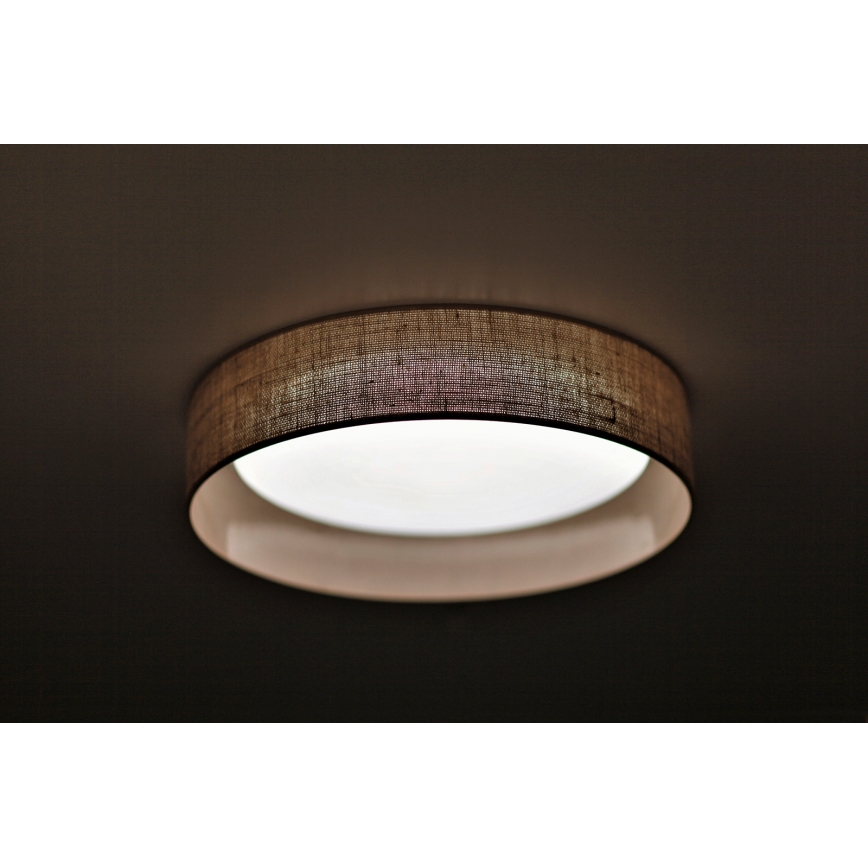 Duolla - LED Plafondlamp ROLLER LED/24W/230V lamp diameter 45 cm bruin