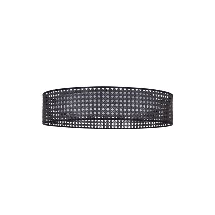 Duolla - LED Plafondlamp ROLLER RATTAN LED/24W/230V diameter 45 cm zwart
