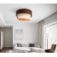Duolla - Plafond Lamp DEVON 1xE27/40W/230V bruin/beige