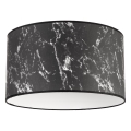 Duolla - Plafond Lamp MARBLE 1xE27/40W/230V zwart/wit