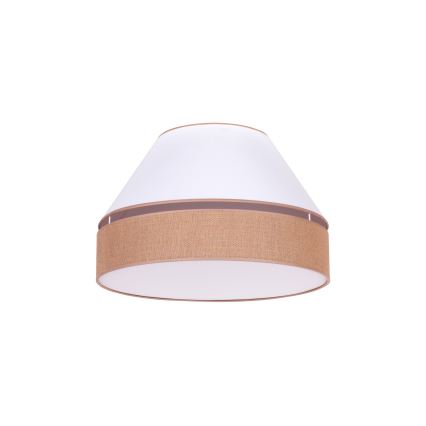 Duolla - Plafondlamp AVIGNON 1xE27/15W/230V diameter 50 cm wit/bruin