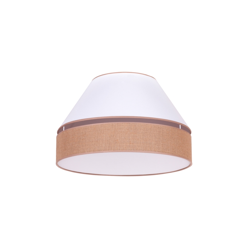 Duolla - Plafondlamp AVIGNON 1xE27/15W/230V diameter 50 cm wit/bruin