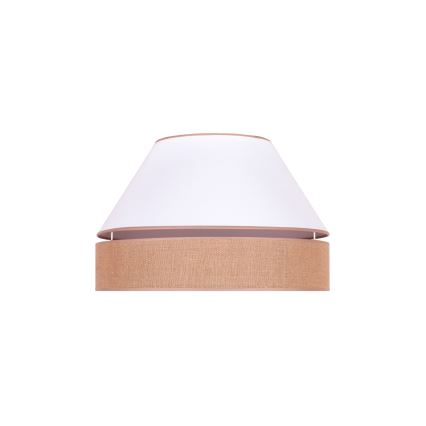 Duolla - Plafondlamp AVIGNON 1xE27/15W/230V diameter 50 cm wit/bruin