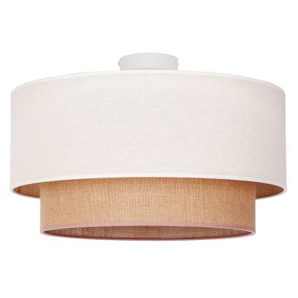 Duolla - Plafondlamp BOHO 1xE27/15W/230V diameter 45 cm beige/bruin