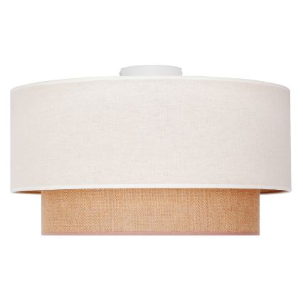 Duolla - Plafondlamp BOHO 1xE27/15W/230V diameter 45 cm beige/bruin