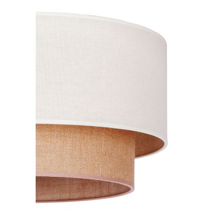 Duolla - Plafondlamp BOHO 1xE27/15W/230V diameter 45 cm beige/bruin