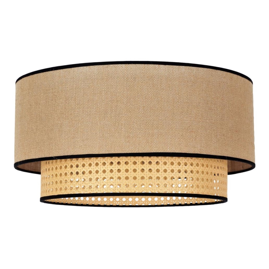 Duolla - Plafondlamp BOHO 1xE27/15W/230V diameter 45 cm beige/rotan