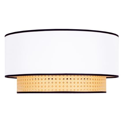 Duolla - Plafondlamp BOHO 1xE27/15W/230V diameter 45 cm wit/rotan