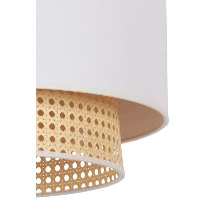 Duolla - Plafondlamp BOHO 1xE27/15W/230V Ø 45 cm creme/rotan