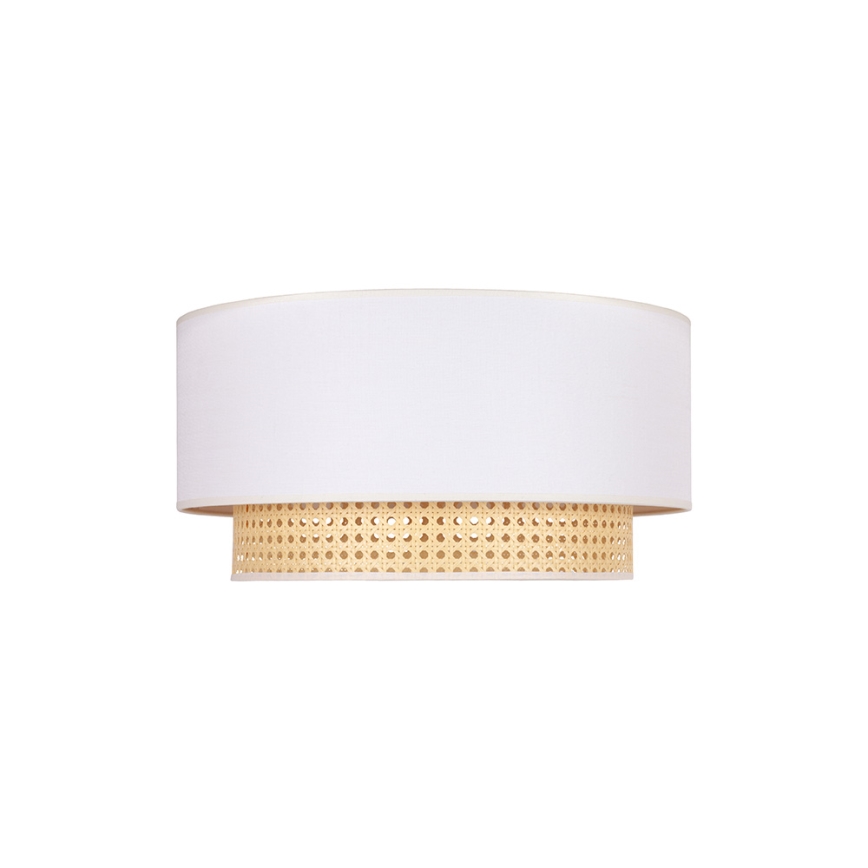 Duolla - Plafondlamp BOHO 1xE27/15W/230V Ø 45 cm creme/rotan