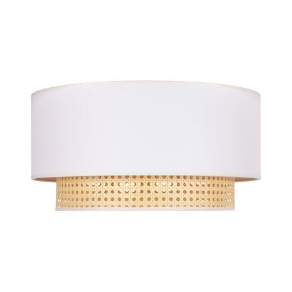 Duolla - Plafondlamp BOHO 3xE27/15W/230V Ø 60 cm crème/rotan