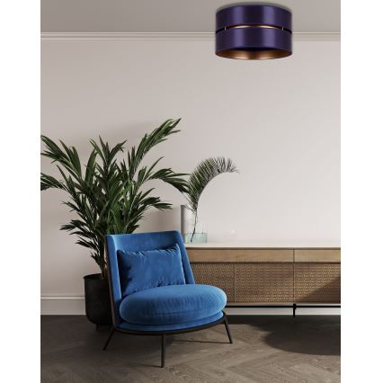 Duolla - Plafondlamp DUO 1xE27/15W/230V diameter 40 cm blauw/goud