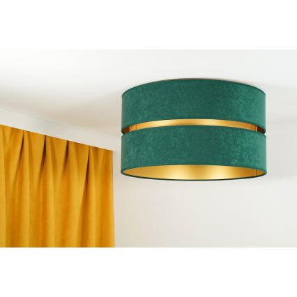 Duolla - Plafondlamp DUO 1xE27/40W/230V diameter 40 cm groen/goud