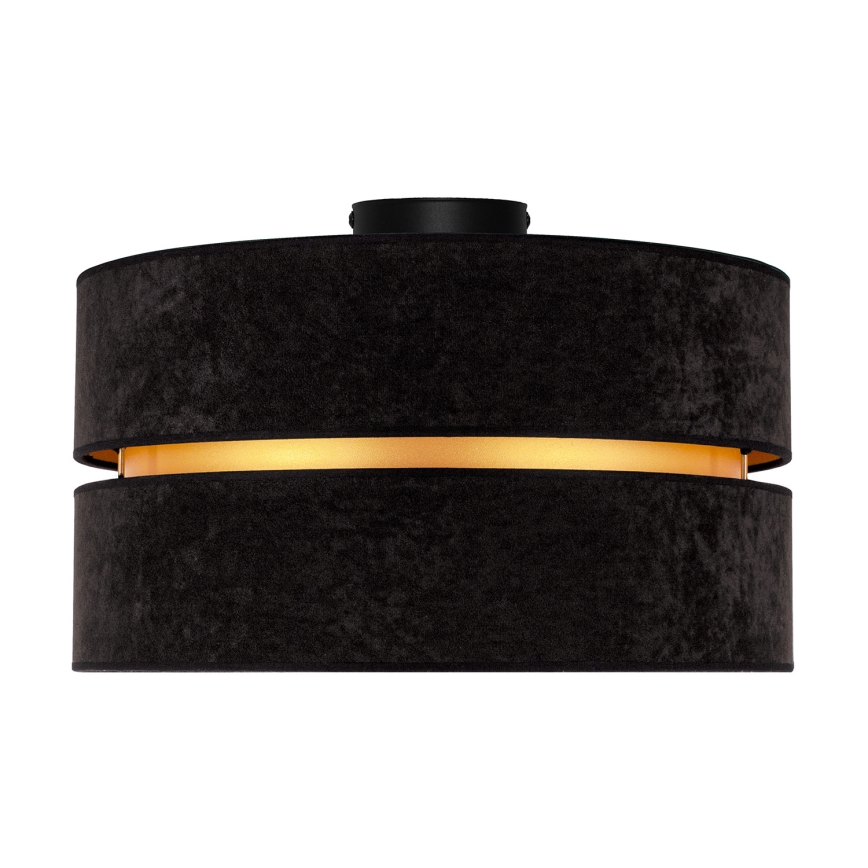 Duolla - Plafondlamp DUO 1xE27/40W/230V diameter 40 cm zwart/goud