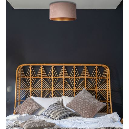 Duolla - Plafondlamp ROLLER 1xE27/15W/230V Ø 40 cm beige/goud
