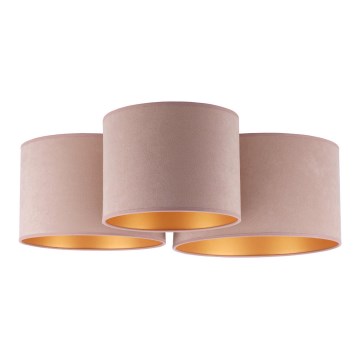 Duolla - Plafondlamp ROLLER TRIO 3xE27/60W/230V bruin