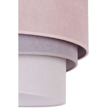 Duolla - Plafondlamp TRIO 1xE27/15W/230V Ø 45 cm roze/grijs/wit