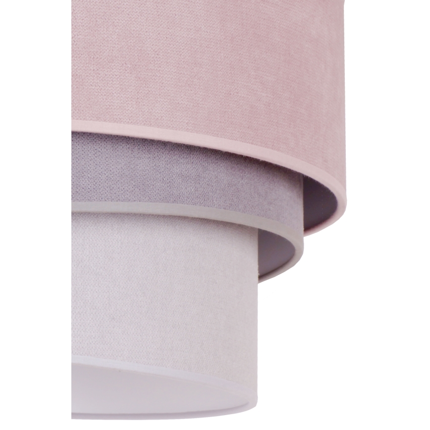 Duolla - Plafondlamp TRIO 1xE27/15W/230V Ø 45 cm roze/grijs/wit