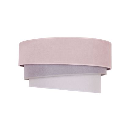 Duolla - Plafondlamp TRIO 1xE27/15W/230V Ø 45 cm roze/grijs/wit
