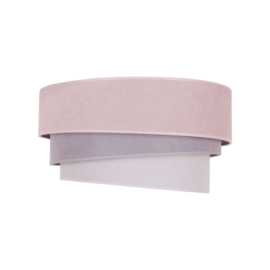 Duolla - Plafondlamp TRIO 1xE27/15W/230V Ø 45 cm roze/grijs/wit