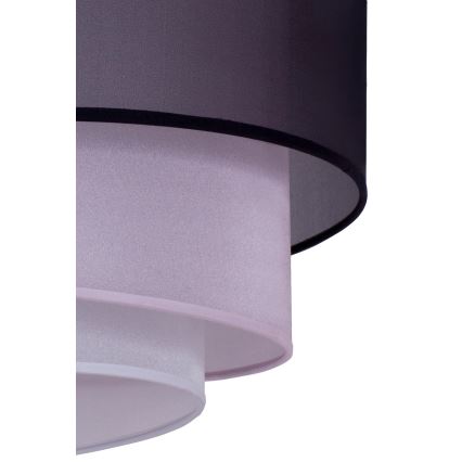 Duolla - Plafondlamp TRIO 3xE27/15W/230V diameter 60 cm zwart/roze/zilver